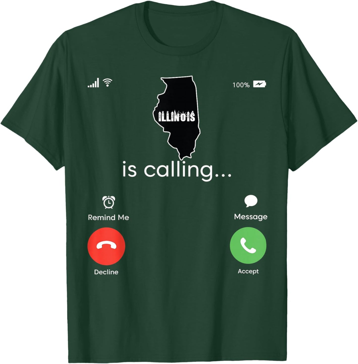 Illini Retro Youth Jersey Clothing for Kids Girls Illinois T-Shirt - T-Shirt | Forest