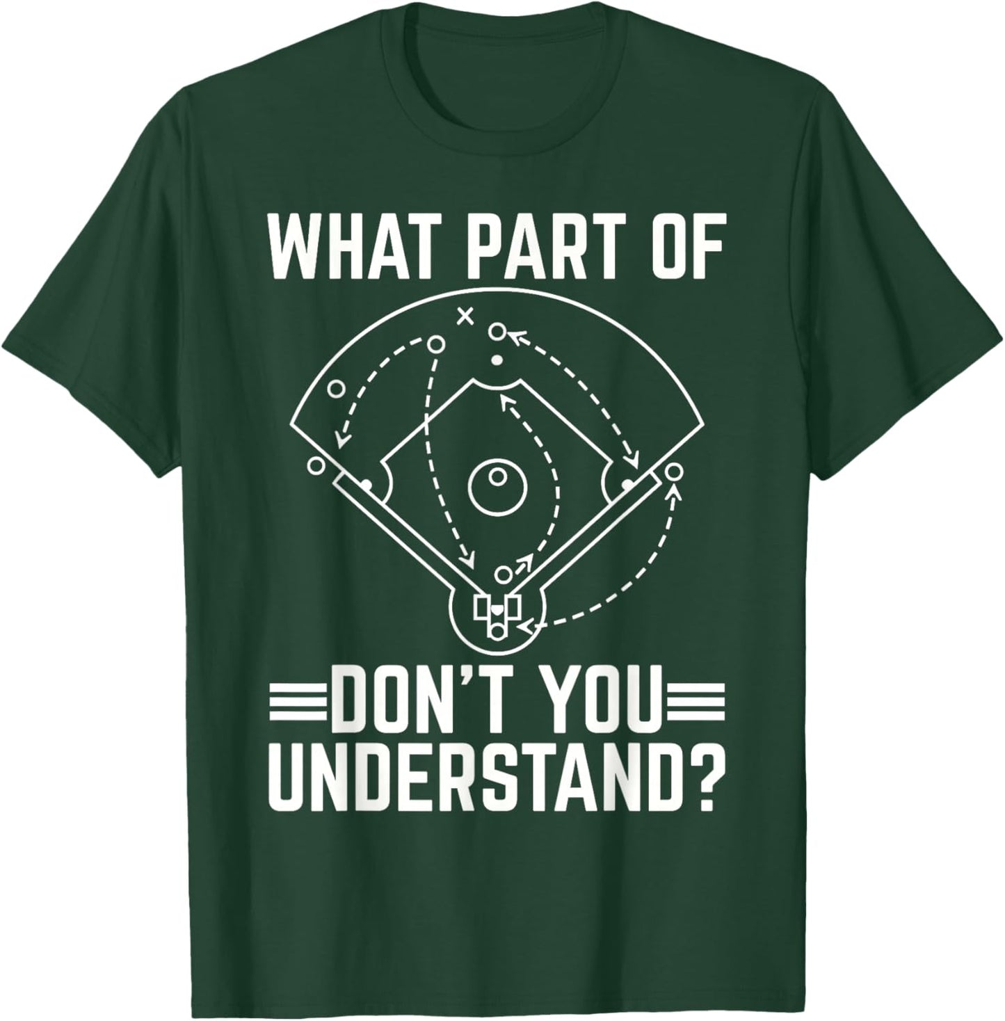 Funny Baseball Math Double Play What Part of Baseball Game T-Shirt - T-Shirt | Forest