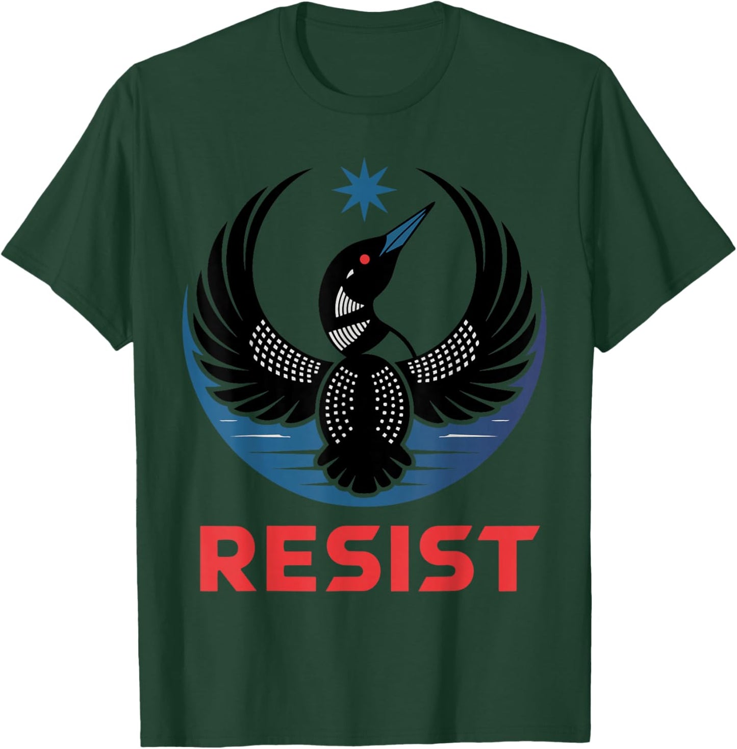 Resist Minnesota Rebel New State Flag Women Men T-Shirt - T-Shirt | Forest