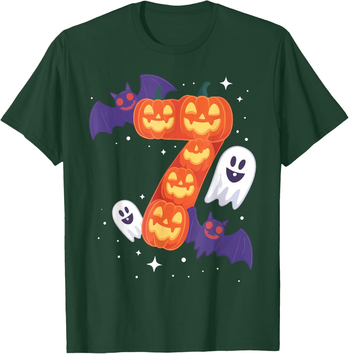Halloween Couple Six Seven Meme 6 7 Pumpkin Ghost Costume T-Shirt - T-Shirt | Forest