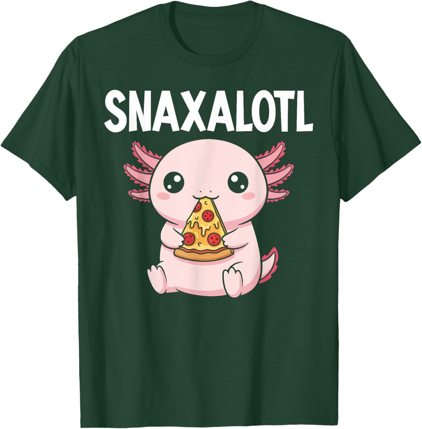 Snaxalotl Pizza Axolotl Funny T-Shirt - T-Shirt | Forest