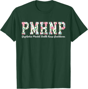 Boho PMHNP Psychiatric Mental Health Nurse Practitioner T-Shirt - T-Shirt | Forest
