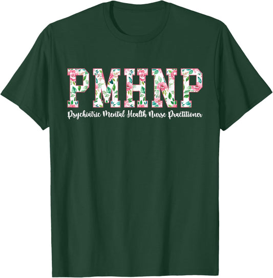 Boho PMHNP Psychiatric Mental Health Nurse Practitioner T-Shirt - T-Shirt | Forest