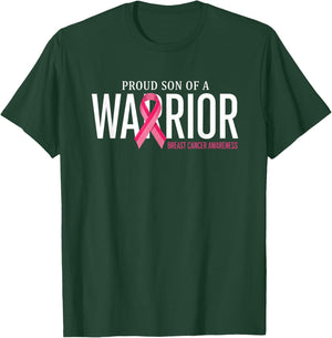 Breast Cancer Awareness, Proud Son of A Warrior T-Shirt - T-Shirt | Forest