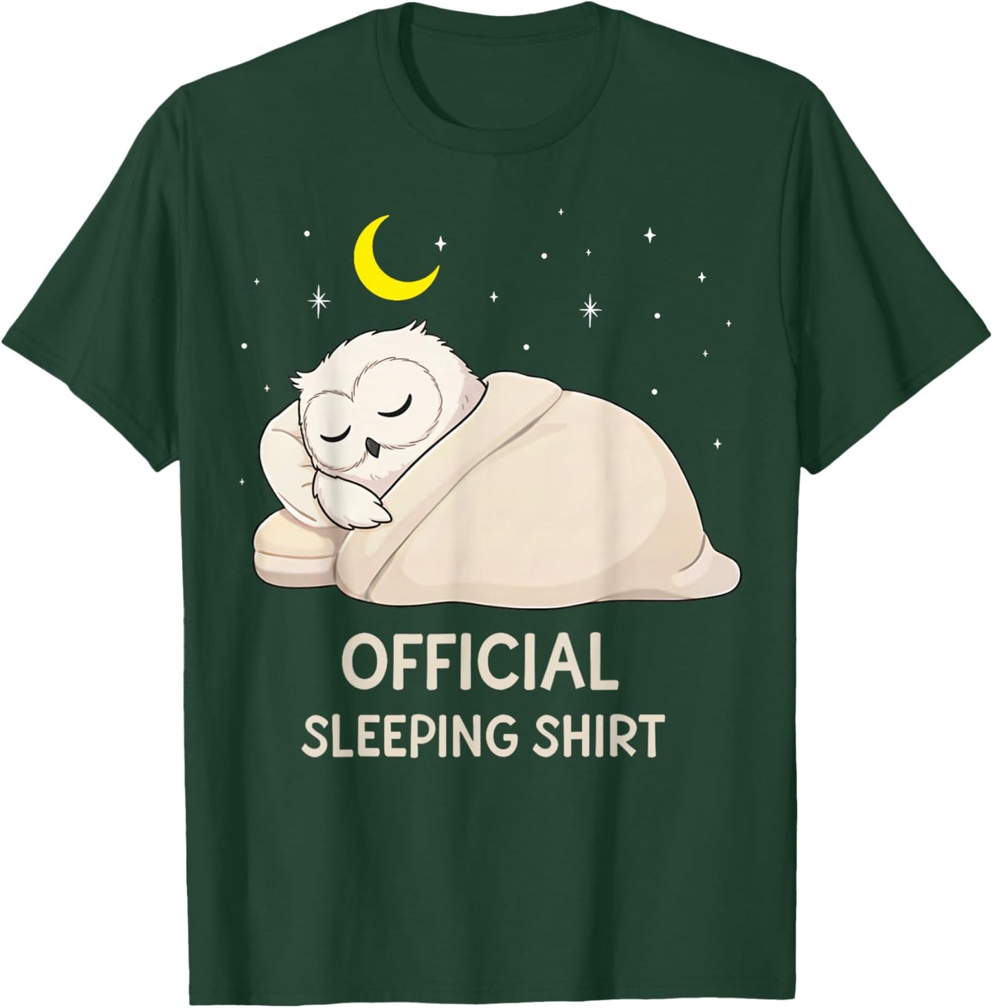 Funny White Owl Official Sleepshirt Pajama Zoo Boys Girls T-Shirt - T-Shirt | Forest