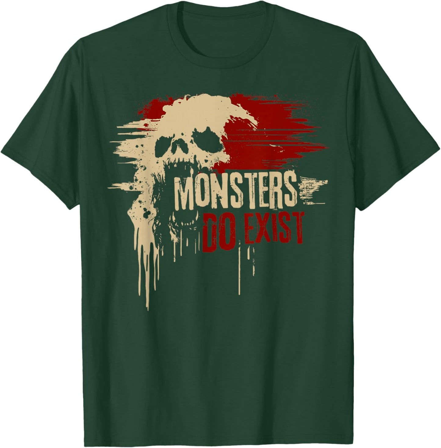 Monsters Do Exist Spooky Horror Gothic Graphic T-Shirt - T-Shirt | Forest