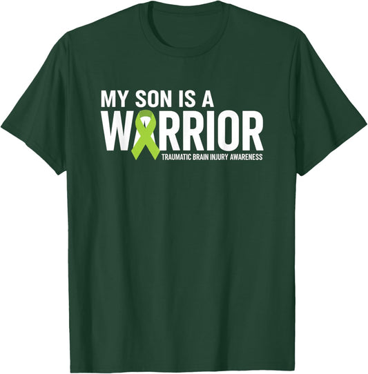 Collecting My Son is A Warrior - Traumatic Brain Injury (TBI T-Shirt - T-Shirt | Forest