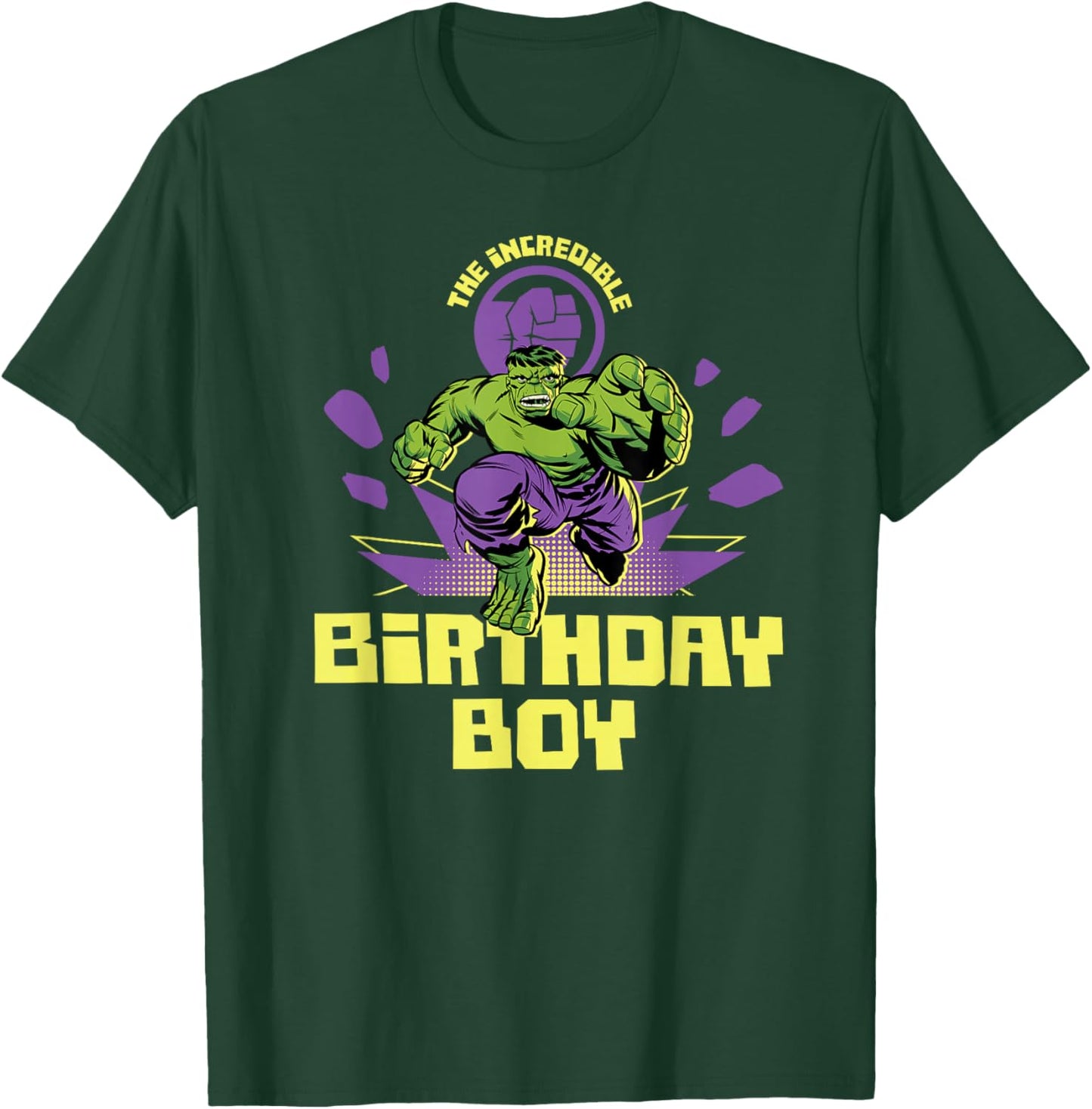 Marvel Super Heroes Hulk The Incredible Birthday Boy Party T-Shirt - T-Shirt | Forest