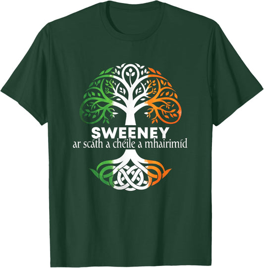 Sweeney Irish Family Name Celtic Irish Roots T-Shirt - T-Shirt | Forest