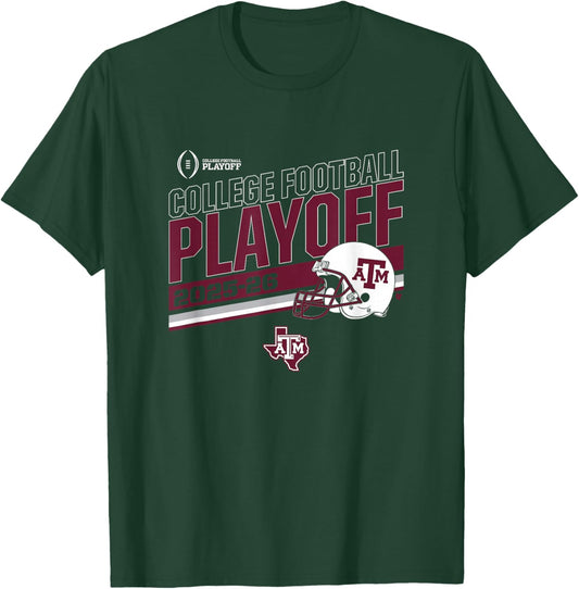 Texas A&M Aggies College Football Playoff Stripe 2025 T-Shirt - T-Shirt | Forest