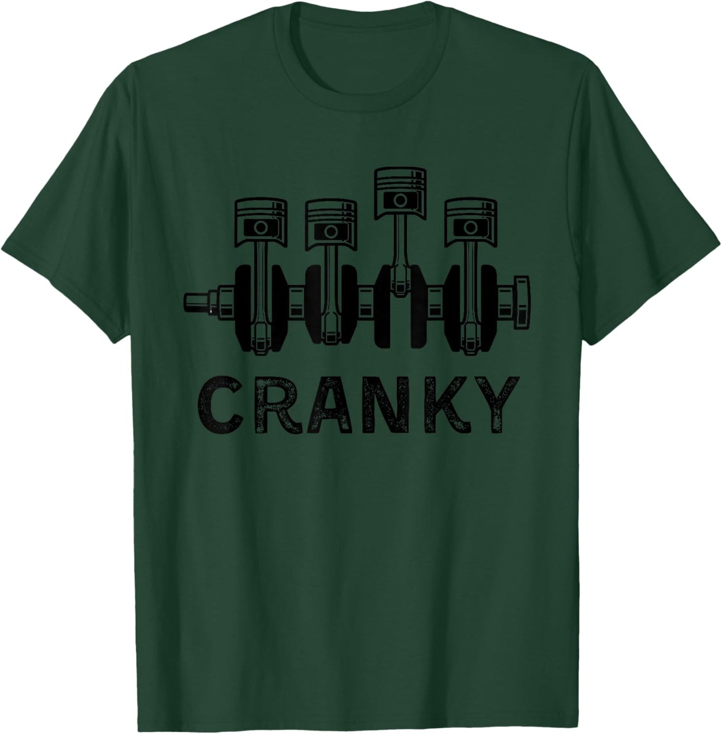 Cranky Car Engine Crankshaft Cars Lover Mechanics Father Day T-Shirt - T-Shirt | Forest
