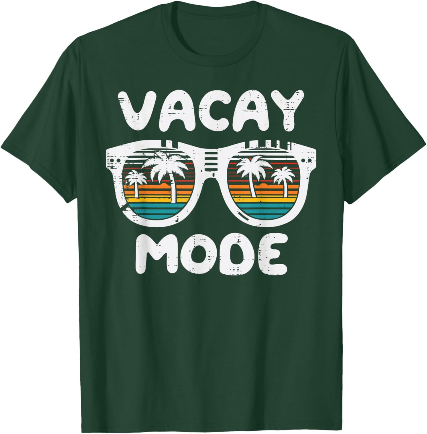 Summer Vacay Mode Sunglasses Retro Vacation Women Men Kids T-Shirt - T-Shirt | Forest