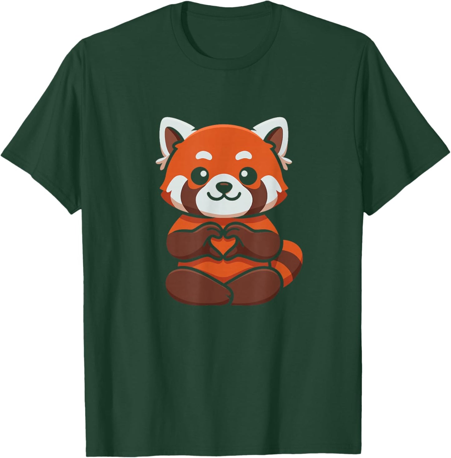 Red Panda Heart Kawaii Cute Women Girls Red Panda T-Shirt - T-Shirt | Forest