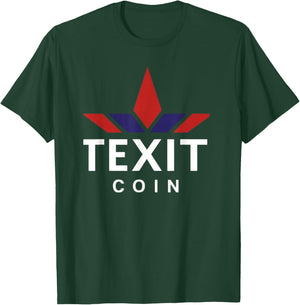 Texit Logo American Made Cryptocurrency Blockchain T-Shirt - T-Shirt | Forest