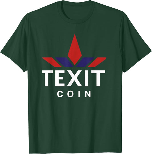 Texit Logo American Made Cryptocurrency Blockchain T-Shirt - T-Shirt | Forest