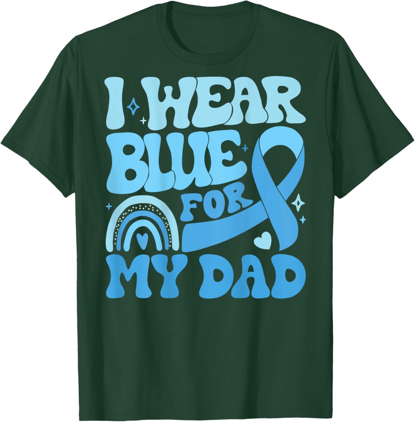 I Wear Pink for My Dad Ribbon Diabetes Awareness Support T-Shirt - T-Shirt | Forest