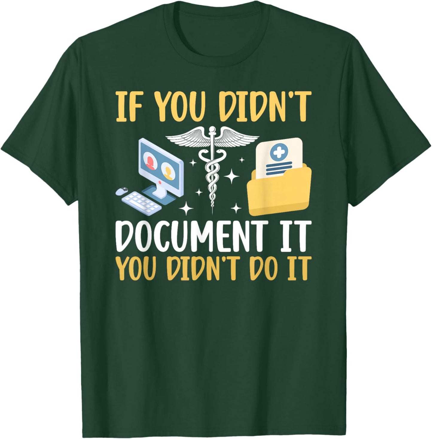 Funny Medical Records Director Medical Records Clerk T-Shirt - T-Shirt | Forest