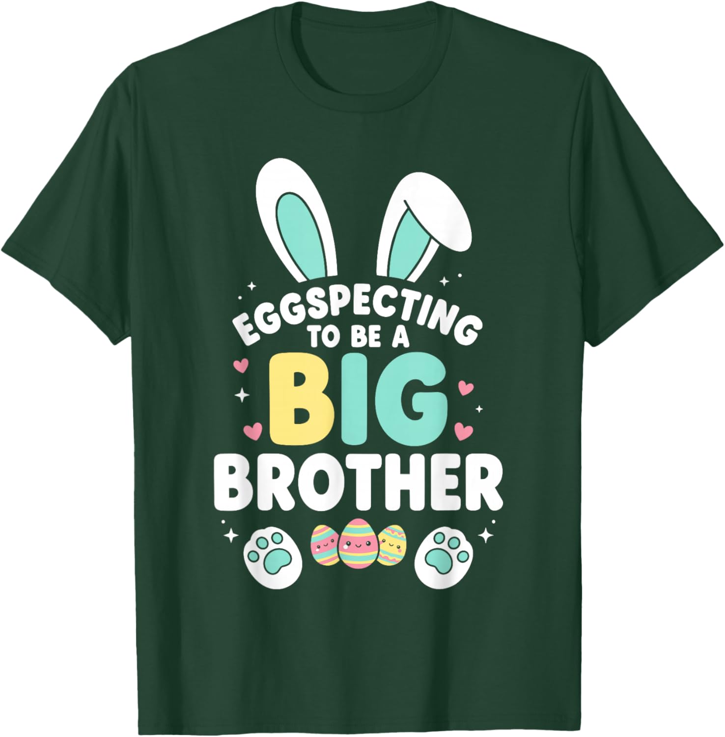 Boy Easter Baby Announcement Eggspecting to Be a Big Brother T-Shirt - T-Shirt | Forest