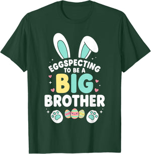 Boy Easter Baby Announcement Eggspecting to Be a Big Brother T-Shirt - T-Shirt | Forest