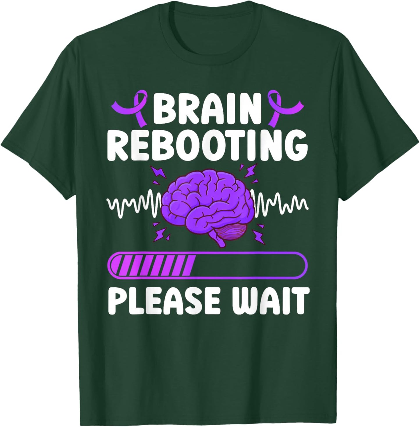 Brain Rebooting Epilepsy Awareness Month Epilepsy Warrior T-Shirt - T-Shirt | Forest