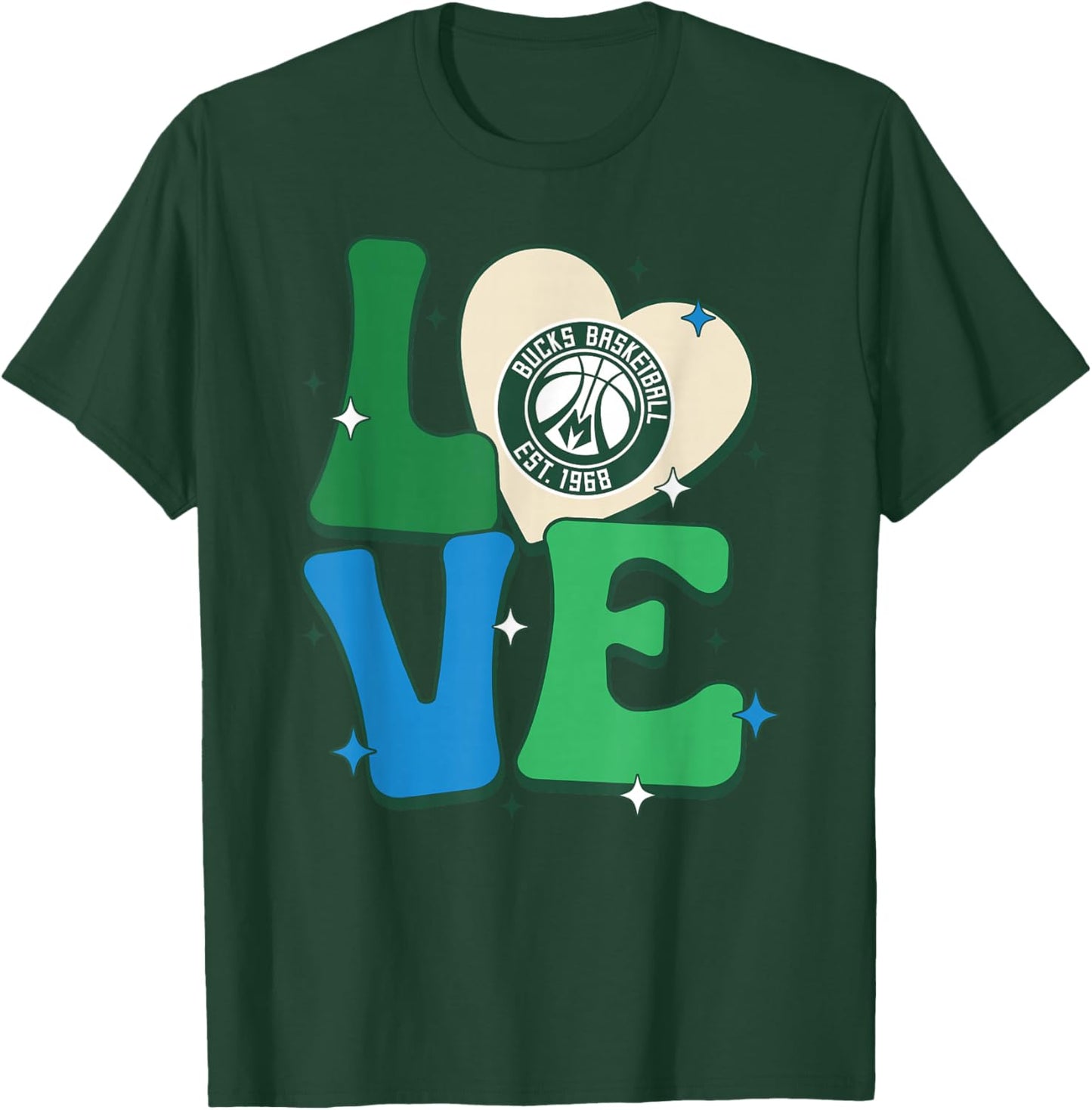 NBA Milwaukee Bucks Valentine's Day Love T-Shirt - T-Shirt | Forest