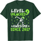 Level 9 Unlocked Awesome Since 2017 9th Birthday Gamer Boy T-Shirt - T-Shirt | Forest