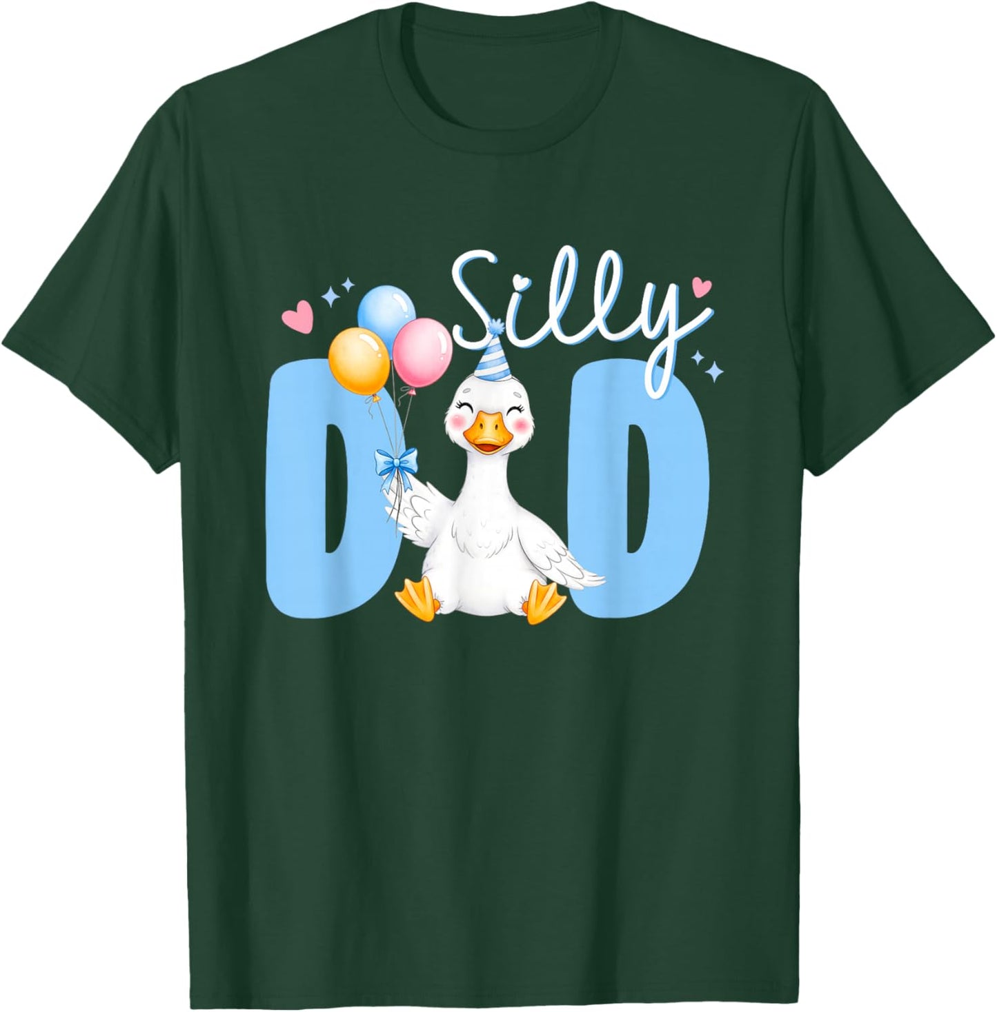 Silly Dad Goose Dad 1st Birthday Family Matching Party T-Shirt - T-Shirt | Forest