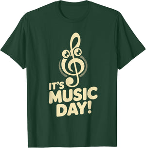 Music Day Band Instrument Concert Teacher Sound Musician T-Shirt - T-Shirt | Forest