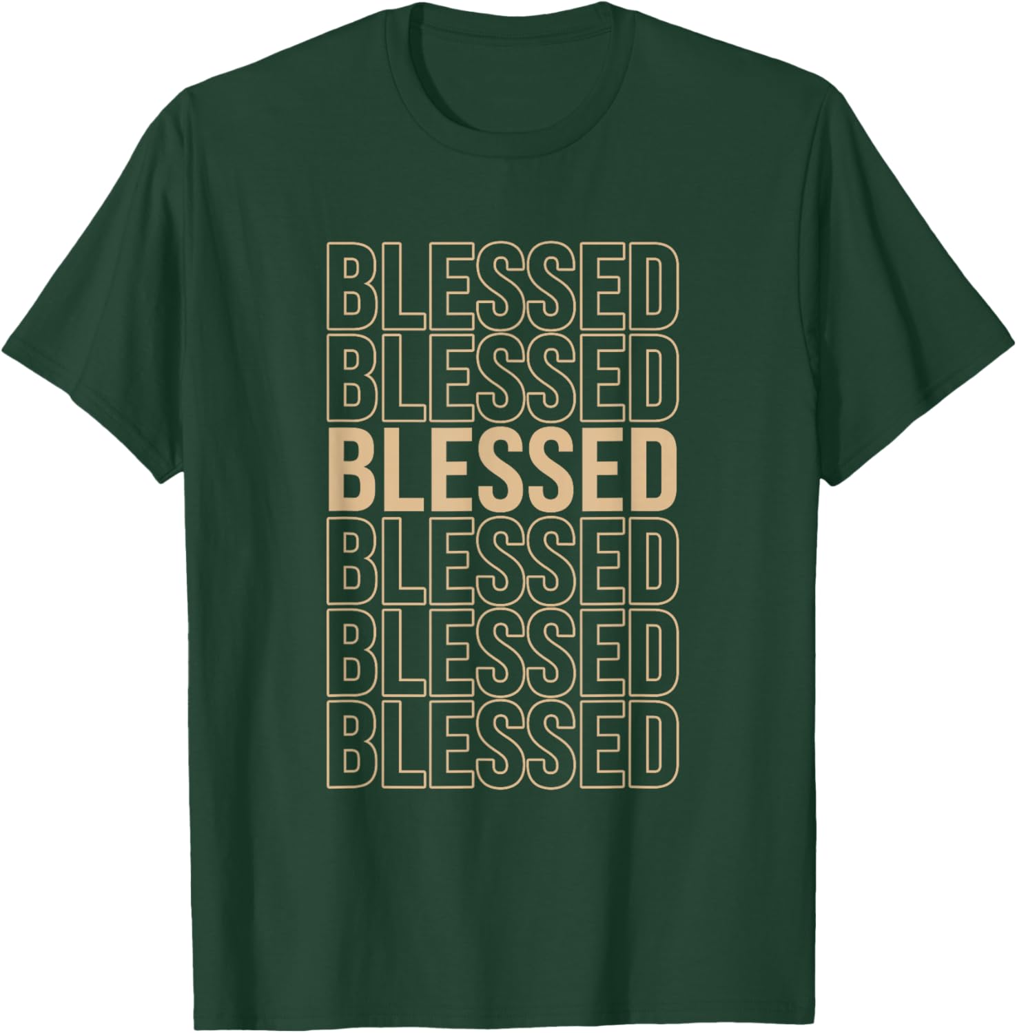 Tan Blessed Tan Color Graphic T-Shirt - T-Shirt | Forest