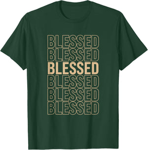 Tan Blessed Tan Color Graphic T-Shirt - T-Shirt | Forest