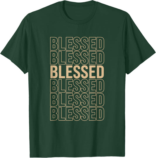 Tan Blessed Tan Color Graphic T-Shirt - T-Shirt | Forest