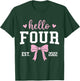 Hello Four Est 2022 4th Birthday 4 Years Old T-Shirt - T-Shirt | Forest