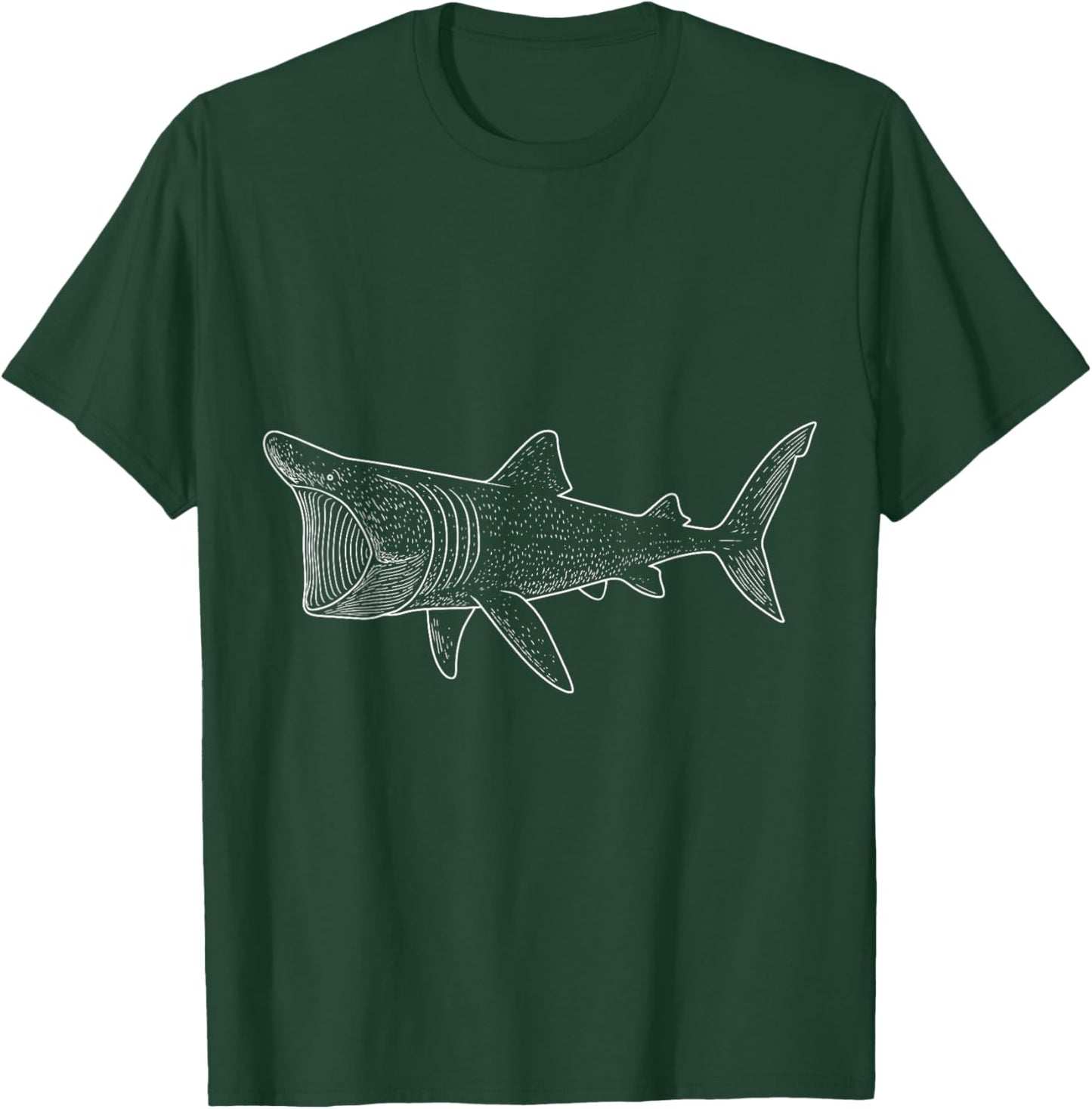 Basking Shark Illustration Shark Lover T-Shirt - T-Shirt | Forest