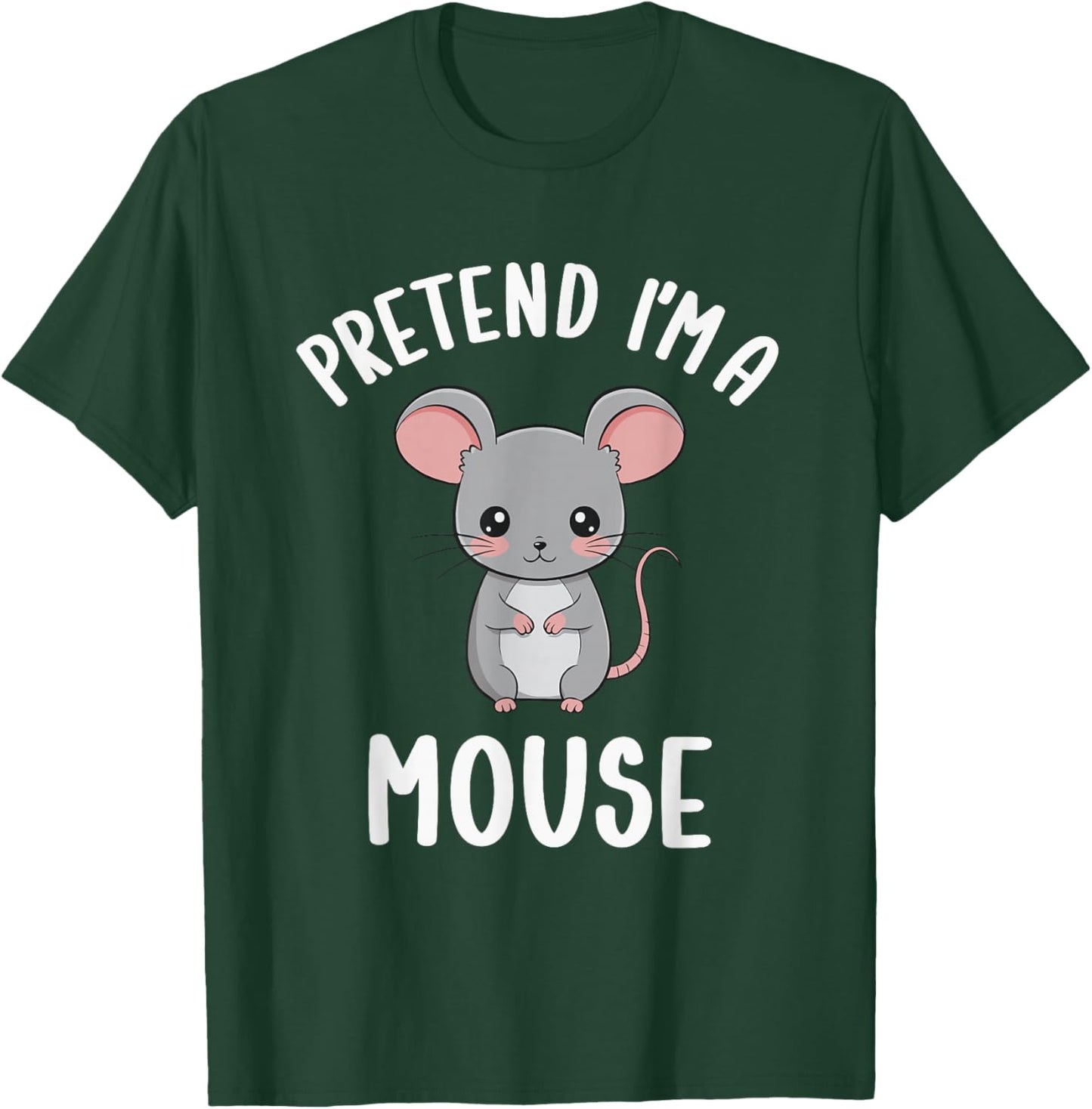 Pretend I'm A Mouse Kids Funny Mouse Halloween Costume T-Shirt - T-Shirt | Forest