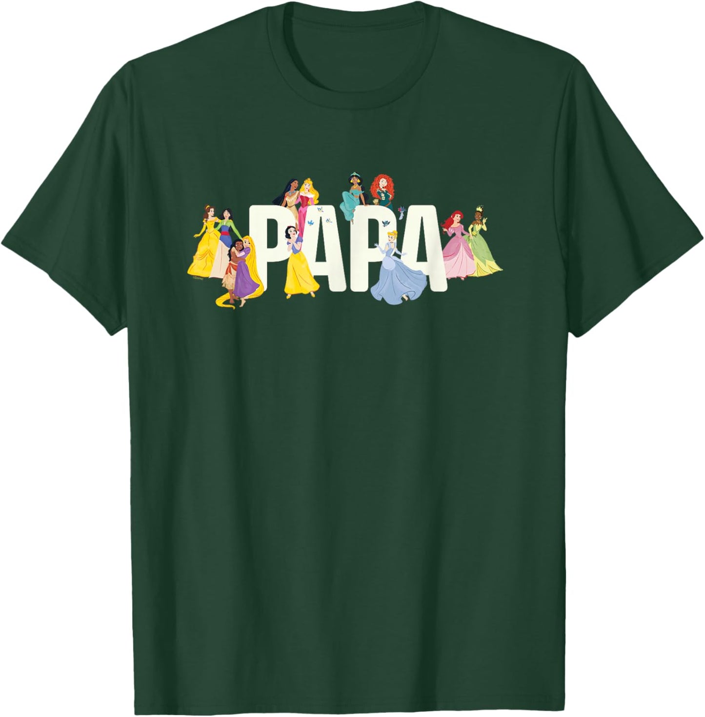 Disney Princess Squad Papa Family Trip Vacation Reunion T-Shirt - T-Shirt | Forest