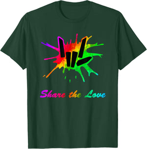 Sharer Share The Love Birthday Gifts for Kids and Youth T-Shirt - T-Shirt | Forest