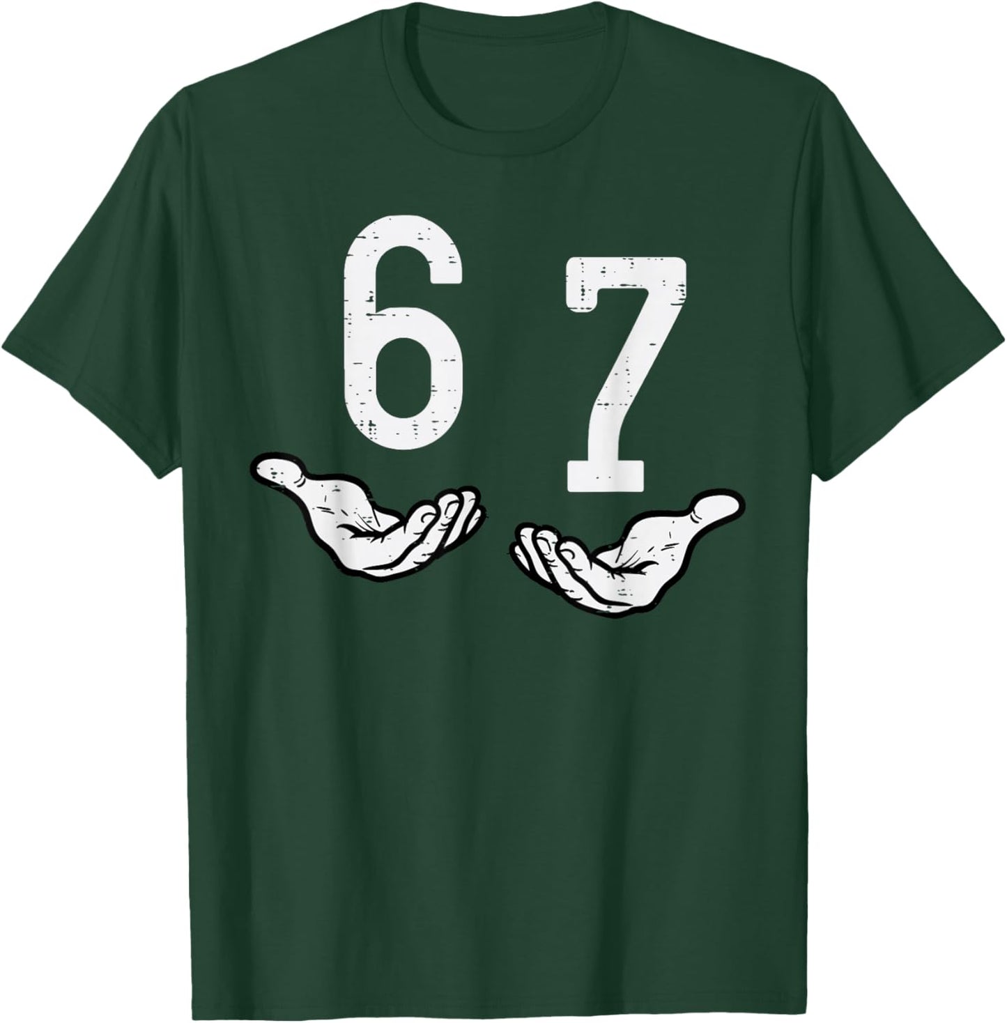 6 7 Meme Hands Funny 67 Gen Alpha Slang Kids Boys Youth T-Shirt - T-Shirt | Forest