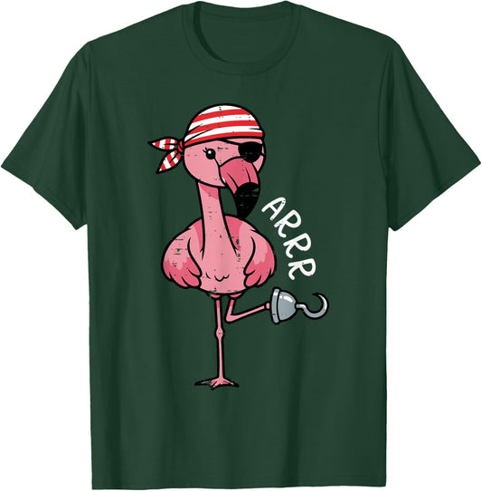 Pirate Flamingo Arrr Halloween Costume Women Girls Kids Men T-Shirt - T-Shirt | Forest
