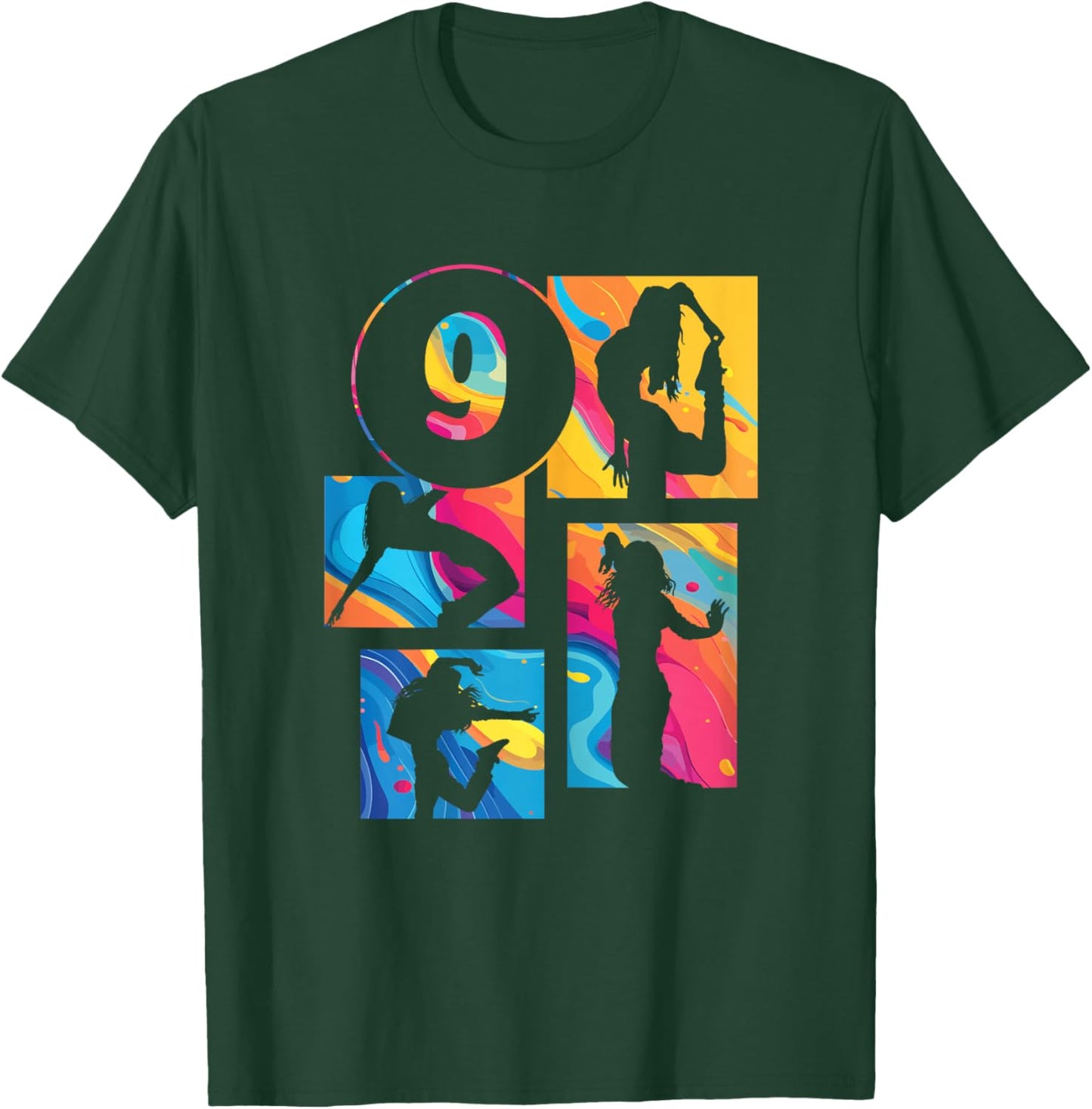 9th Birthday Girl Hip Hop Dancer Breakdancer 9 Years Old T-Shirt - T-Shirt | Forest