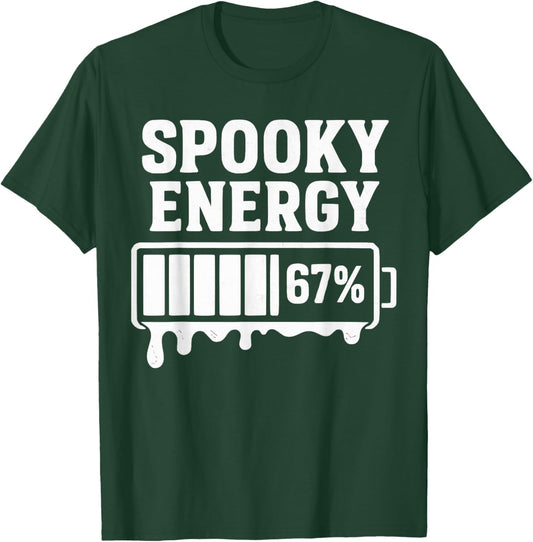 67 Halloween Spooky Energy Brainrot Meme Six Seven Boys Kids T-Shirt - T-Shirt | Forest