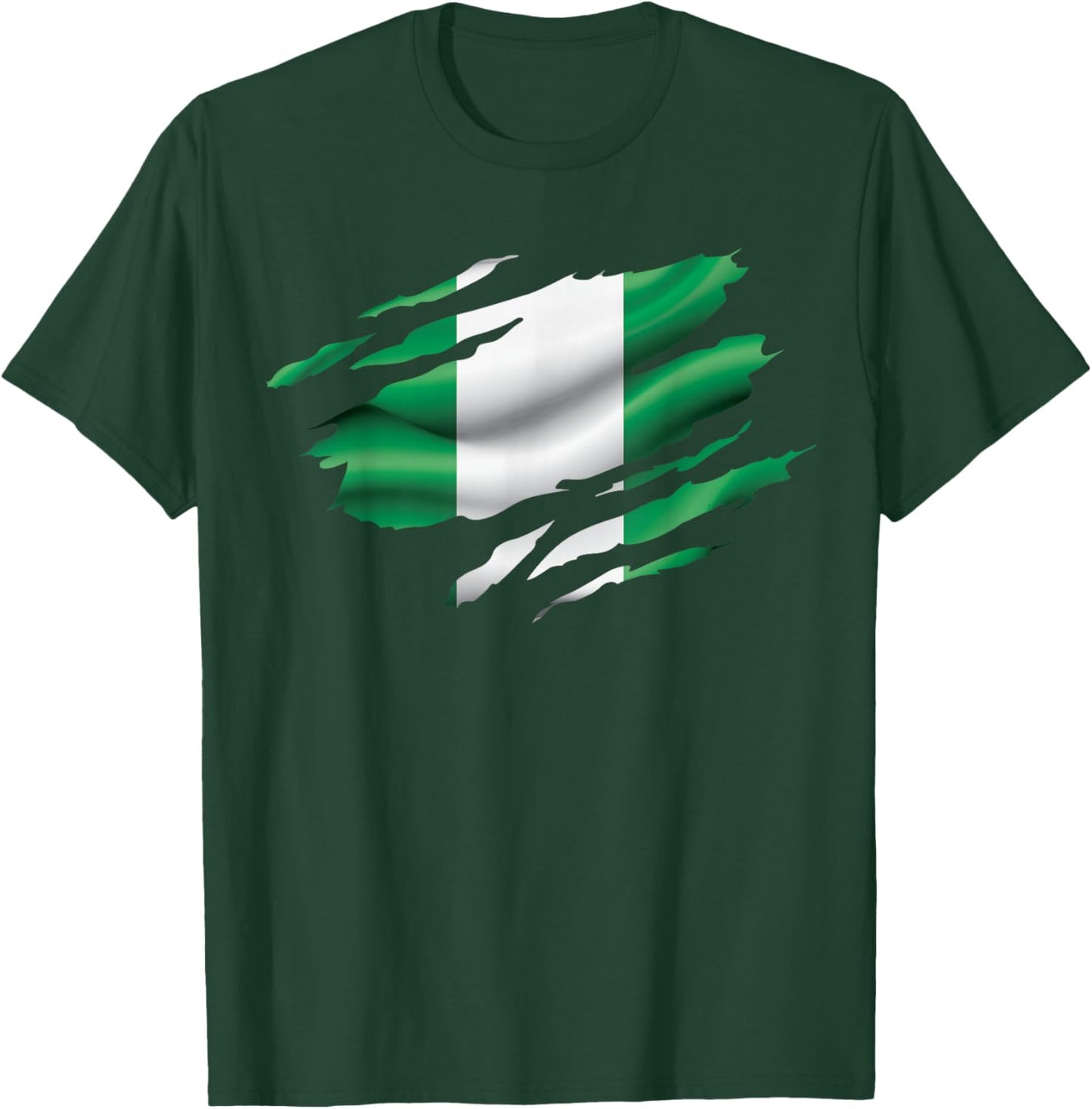 Nigeria Proud Heritage National Nigerian Flag Roots T-Shirt - T-Shirt | Forest