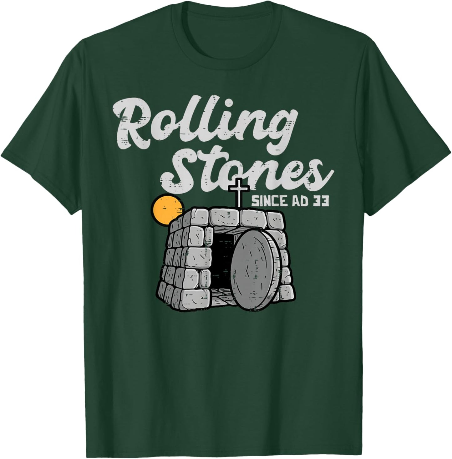 Easter Stone was Rolled Away Risen Religious Men Women Kids T-Shirt - T-Shirt | Forest
