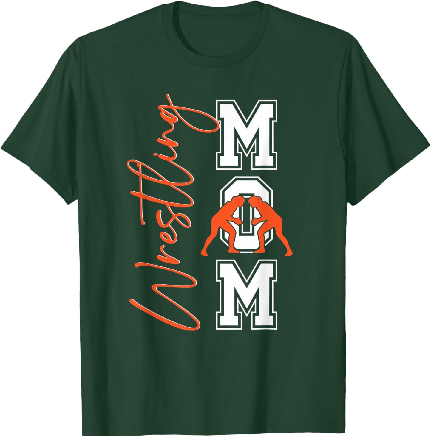 Orange Wrestling Wrestler Mom Mama Mother of Daughter Girl T-Shirt - T-Shirt | Forest