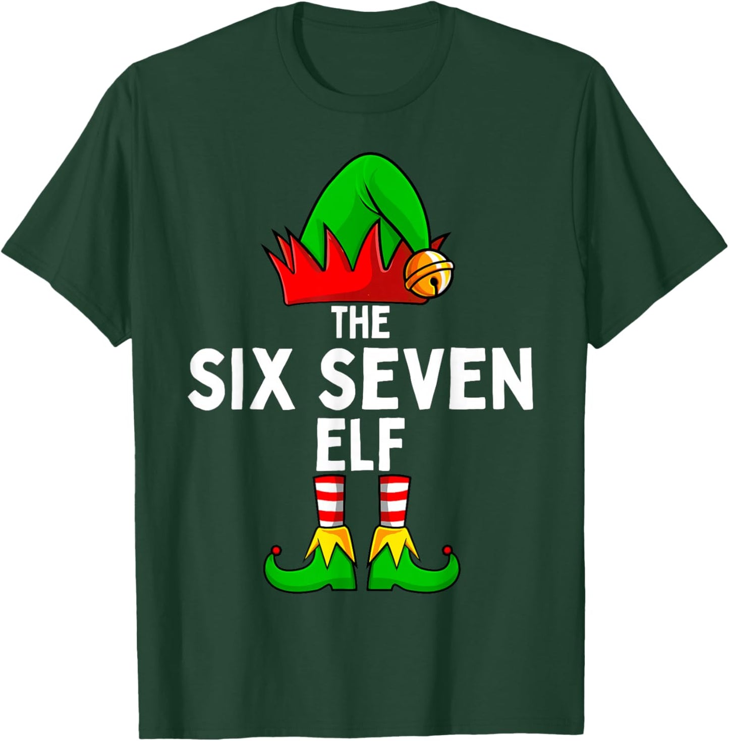 6-7 Elf Meme Christmas Costume Matching Family 67 Brainrot T-Shirt - T-Shirt | Forest