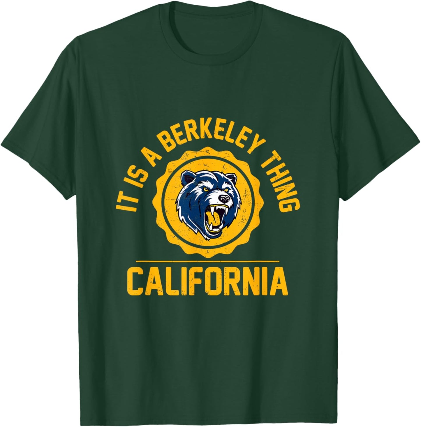 It’s A Berkeley Thing California Vintage Athletic Sports T-Shirt - T-Shirt | Forest