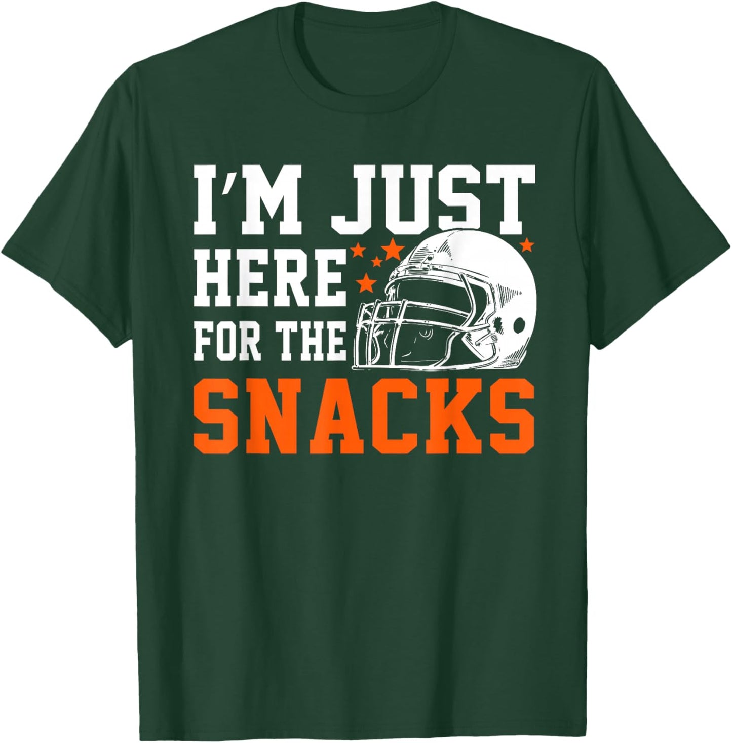 Just Here for The Snacks American Football Funny Women Kids T-Shirt - T-Shirt | Forest