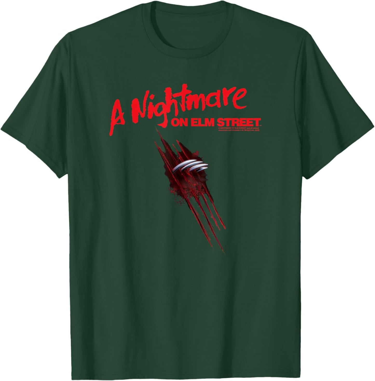 A Nightmare on Elm Street Freddy Slashed Logo Horror Movie T-Shirt - T-Shirt | Forest