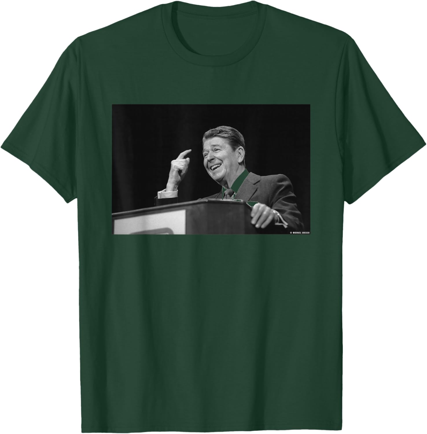 Ronald Reagan US President Birthday Speech by Michael Grecco T-Shirt - T-Shirt | Forest