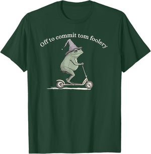 Off to Commit Tom Foolery Comfort Colors Frog Funny Meme T-Shirt - T-Shirt | Forest