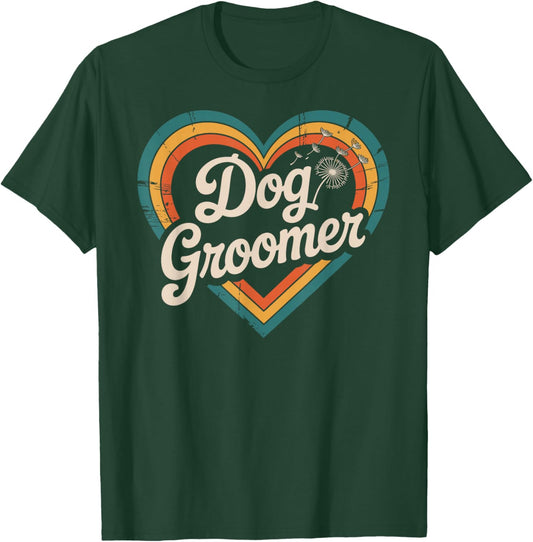 Dog Groomer Heart T-Shirt - T-Shirt | Forest